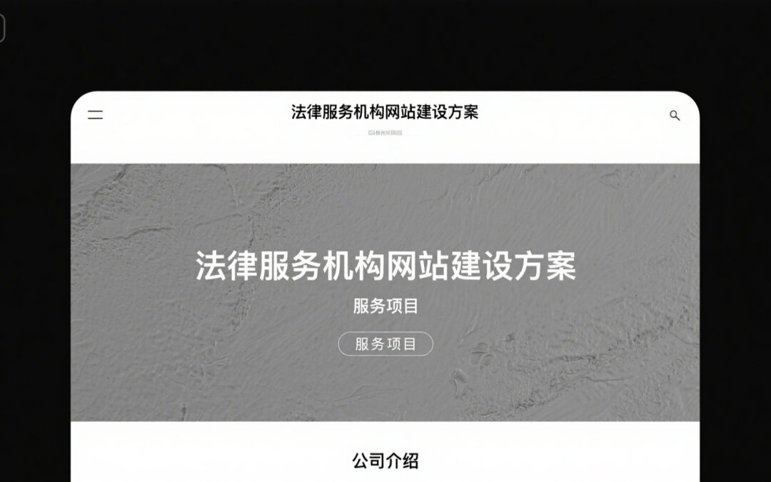 法律服务机构网站建设方案