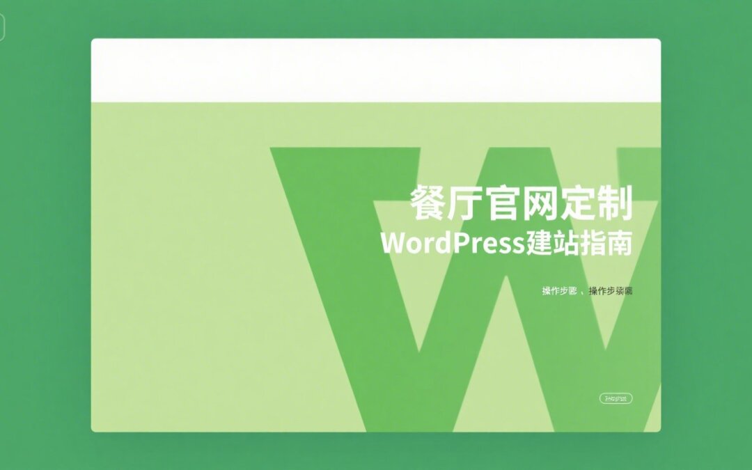 餐厅官网定制WordPress建站指南