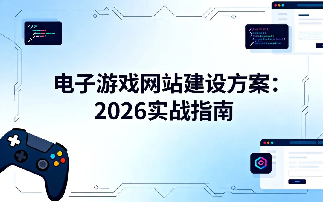 电子游戏网站建设方案：2026实战指南
