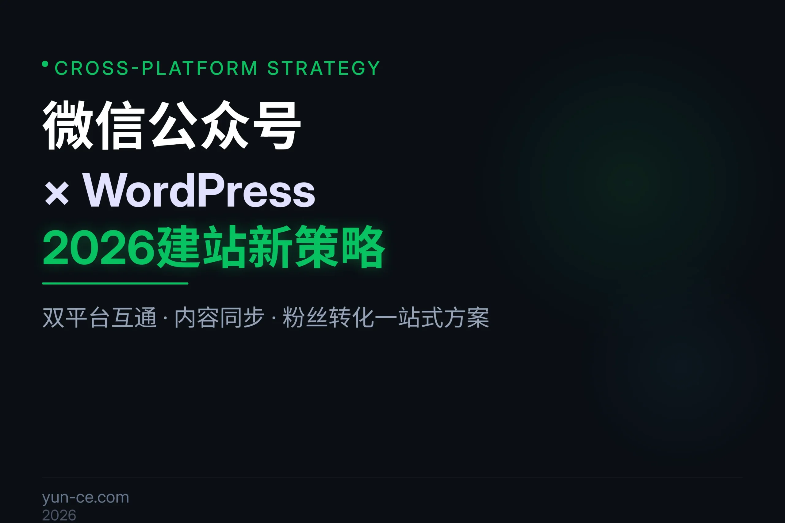 微信公众号+wordpress:2026建站新策略
