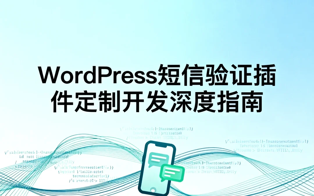 WordPress短信验证插件定制开发深度指南