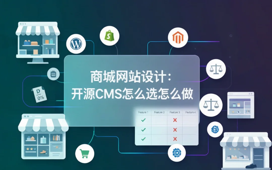 2026商城网站设计:开源CMS怎么选怎么做