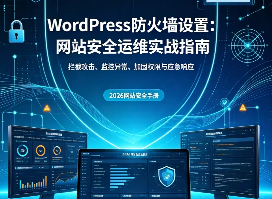 WordPress防火墙设置:2026年网站安全运维实战指南