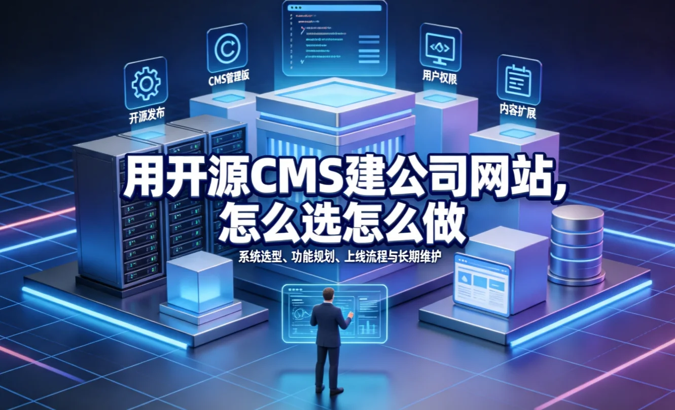 2026年用开源cms建公司网站,怎么选怎么做?