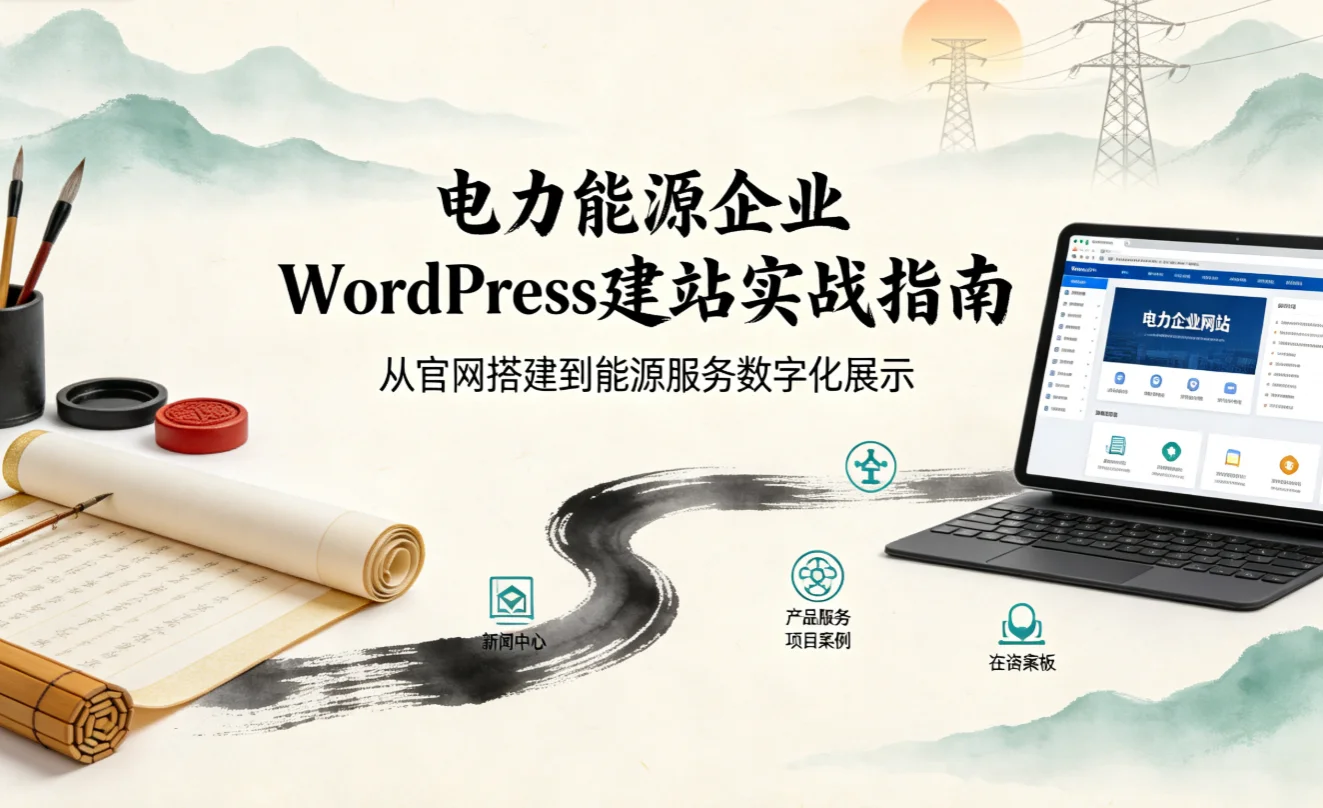 电力能源企业wordpress建站2026实战指南