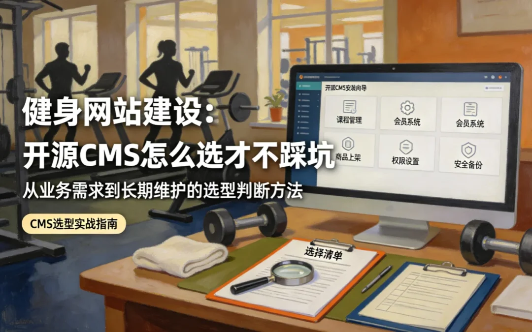 2026健身网站建设：开源CMS怎么选才不踩坑
