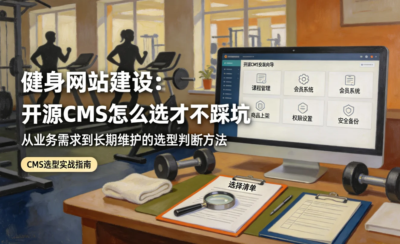 2026健身网站建设：开源cms怎么选才不踩坑