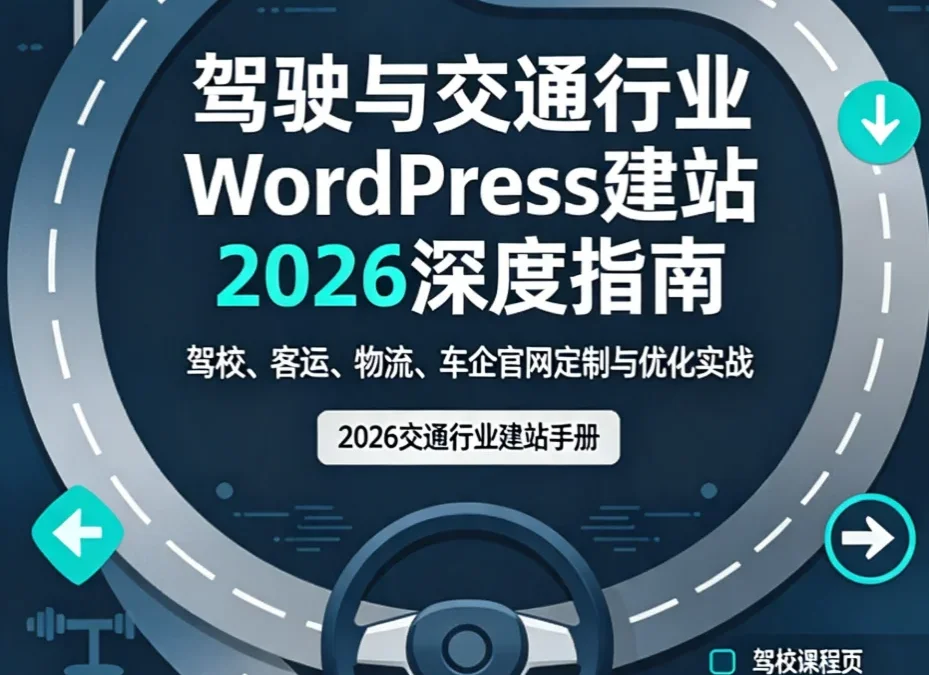 驾驶与交通行业WordPress建站2026深度指南