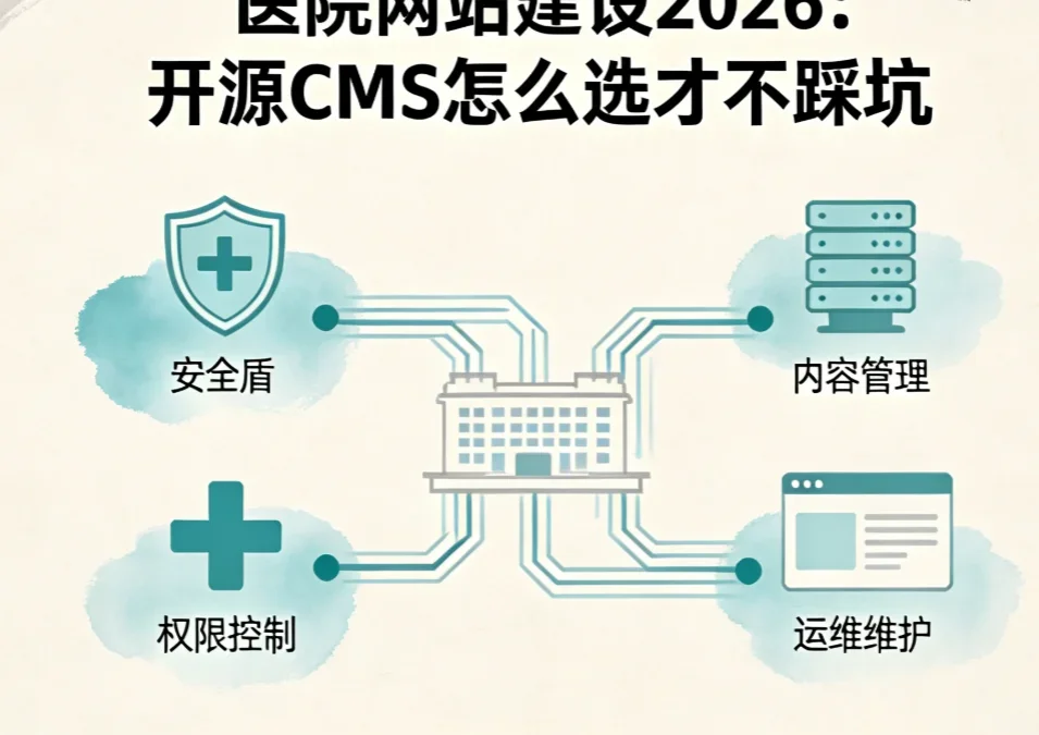 医院网站建设2026:开源CMS怎么选才不踩坑