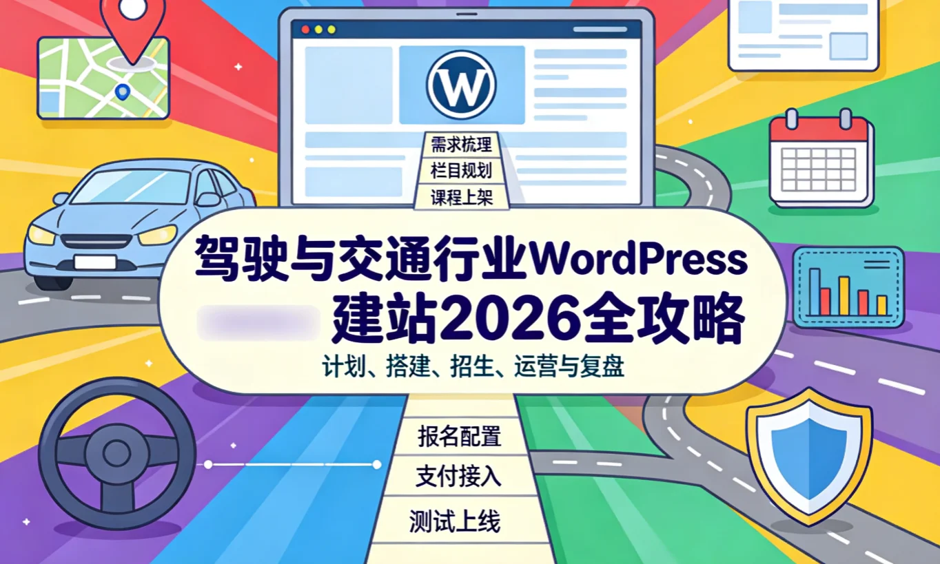 驾驶与交通行业wordpress建站2026全攻略