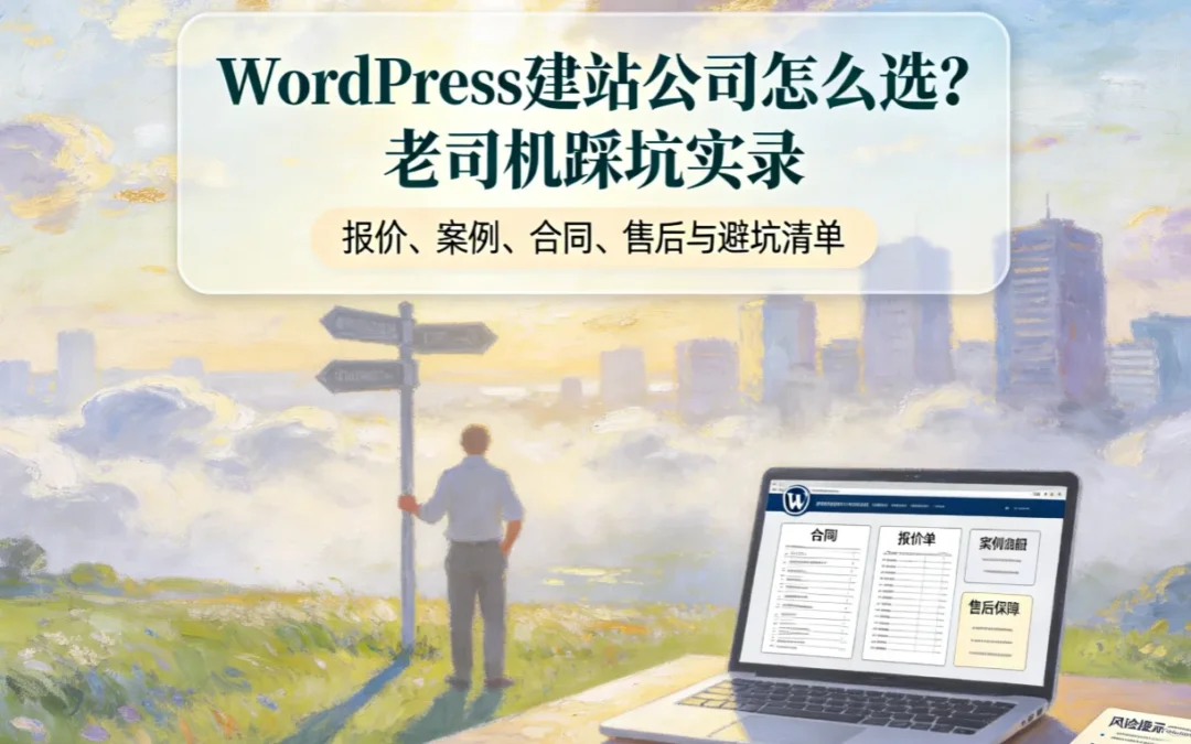 2026年WordPress建站公司怎么选?老司机踩坑实录