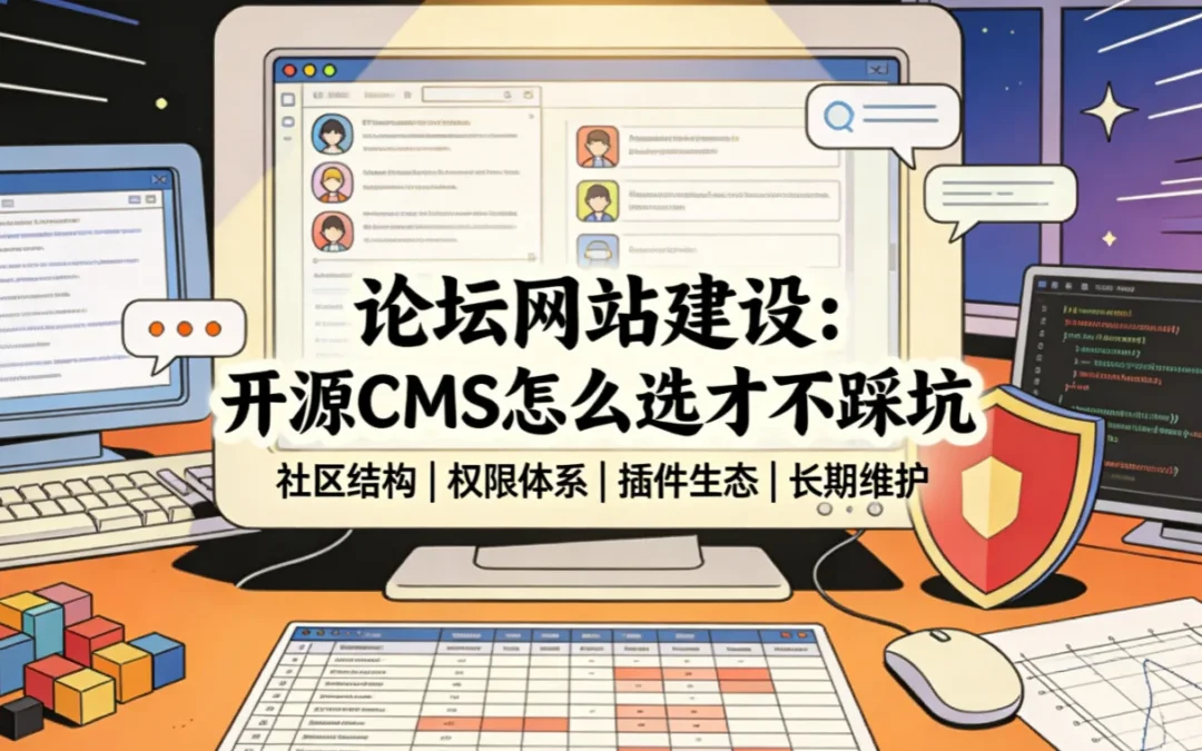 2026论坛网站建设：开源CMS怎么选才不踩坑