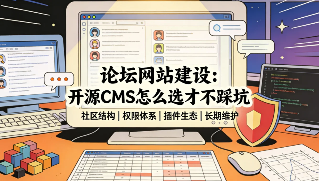 2026论坛网站建设:开源cms怎么选才不踩坑