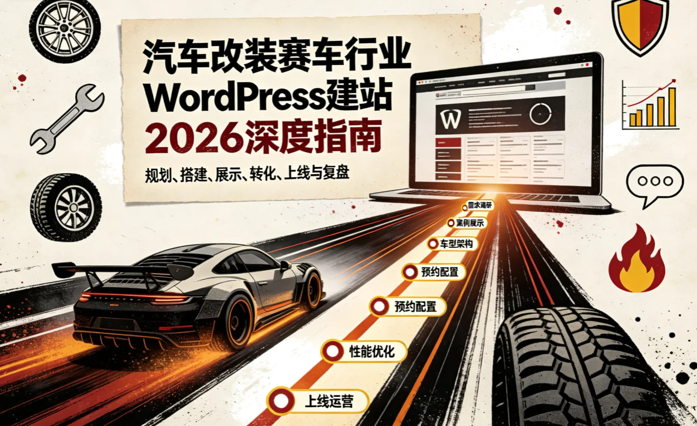 汽车改装赛车行业wordpress建站2026深度指南