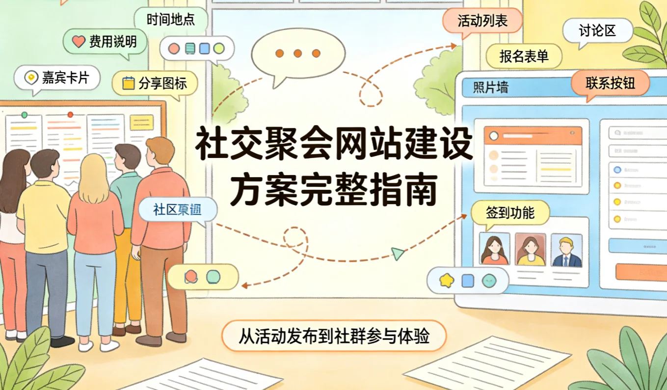 社交聚会网站建设方案2026完整指南 社交聚会网站建设方案2026完整指南