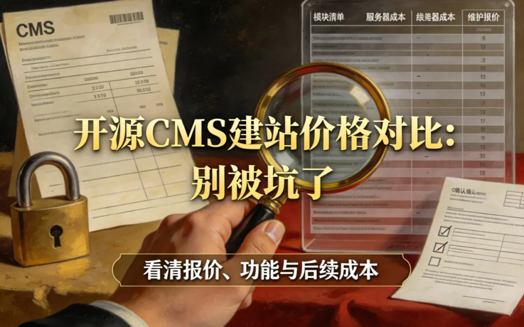 2026开源CMS建站价格对比：别被坑了
