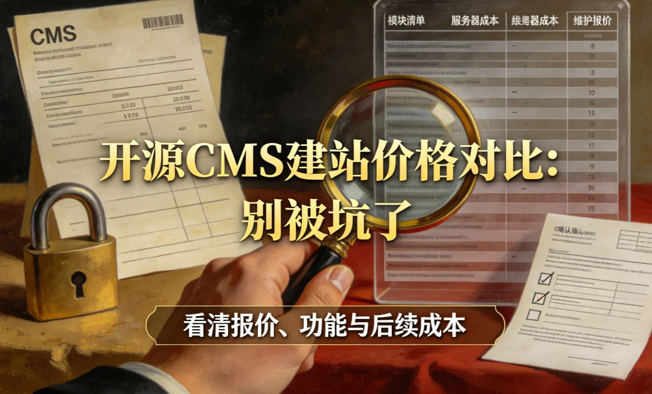 2026开源cms建站价格对比:别被坑了