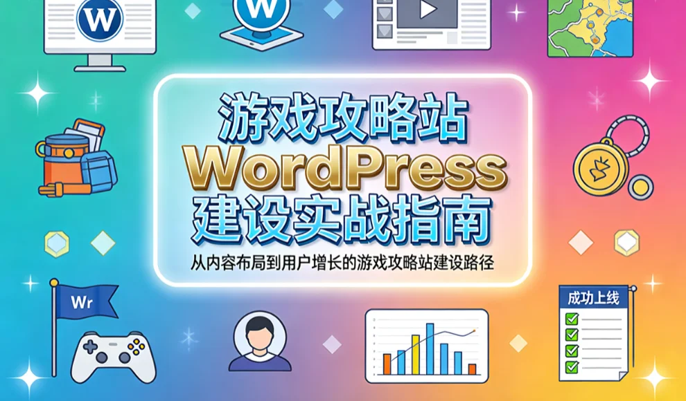 2026游戏攻略站wordpress建设实战指南